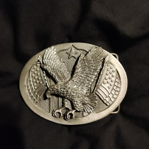 Colorado Silver Star 1994 Eagle US Flag Belt Buckle 5990 - Picture 1 of 2